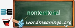 WordMeaning blackboard for nonterritorial